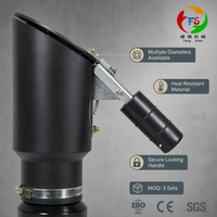 Capot anti-pluie d'échappement à 45 degrés homologué CE ISO, double taille 102 mm et 76 mm, pour atelier 1YW, OEM personnalisé