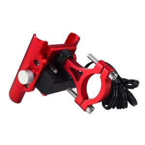 バイクホルダー充電器付きCNCアルミ合金2Aライディングバイク携帯電話ホルダー - Product Image 5