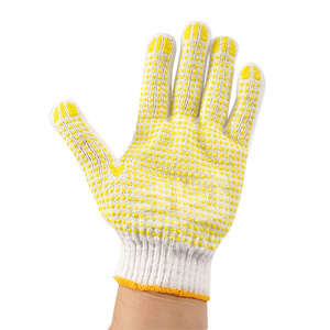 550-600g di fabbrica OEM Custom PVC guanti punteggiati di cotone giallo di sicurezza del lavoro guanti a maglia per <span class=keywords><strong>lavori</strong></span> di costruzione - Product Image 5