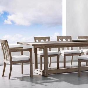 Conjunto de mesa y sillas de teca para jardín, impermeable, de madera maciza, para villa, patio, balcón, comedor. - Product Image 1
