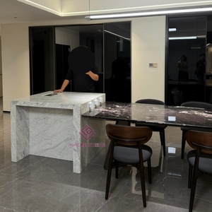 <span class=keywords><strong>Isla</strong></span> de Cocina de Mármol Blanco Carrara, Tamaño Personalizado, Piedra Sólida Pulida para Proyectos de Cocinas Comerciales, Hoteles y Villas, y Casas de Diseño - Product Image 3