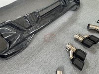 Difusor trasero de fibra de carbono forjado estilo LD, Kit de cuerpo de tubo de escape de labio de parachoques trasero para BMW X6 G06