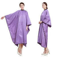 Cape de coupe de cheveux professionnelle avec logo personnalisé, cape de barbier de salon avec bande élastique et crochet, accessoires de coupe de cheveux pour adultes