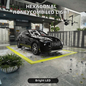 Hexagon <span class=keywords><strong>LED</strong></span> <span class=keywords><strong>Garage</strong></span> lumière couleur blanche AC Power bricolage éclairage en nid d'abeille raccordable pour atelier voiture détaillant boutique émise - Product Image 3