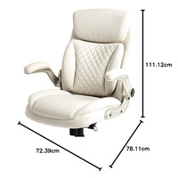 Chaise de bureau professionnelle de luxe avec accoudoirs réglables, chaise de direction moderne en cuir premium respirant et durable pour les réunions et conférences