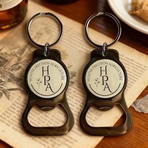 พวงกุญแจโลหะผสมสังกะสีอเนกประสงค์สไตล์วินเทจ พิมพ์ตัวอักษรแบบ Letterpress คุณภาพสูง ทันสมัย ใช้เปิดขวดเบียร์ได้ เหมาะสำหรับธุรกิจ พร้อมโลโก้สั่งทำได้ - Product Image 4