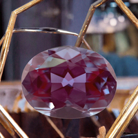 Saphirs certifiés pour la fabrication de bijoux sur mesure, pierres précieuses en vrac, vente chaude, saphir ovale créé en laboratoire avec changement de couleur 3*5mm~8*10mm