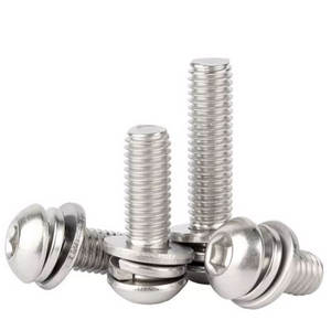 Gran oferta M3 M4 Acero inoxidable INOX SS201 304 316 L cabeza de botón hexagonal pulida Lisa tornillo Sems <span class=keywords><strong>DIN7380</strong></span> - Product Image 2