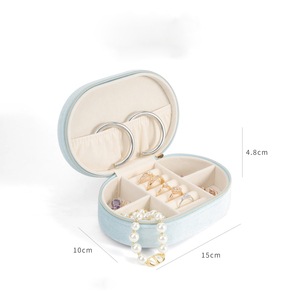 Caja de Joyería de Terciopelo con Cierre y Logotipo Personalizado al por Mayor, Caja de Almacenamiento de Anillos de Lujo para Viajes - Product Image 4