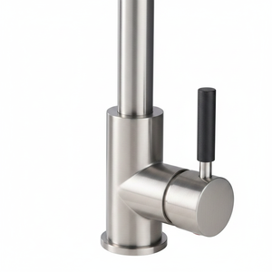Robinet <span class=keywords><strong>de</strong></span> cuisine économique à <span class=keywords><strong>col</strong></span> <span class=keywords><strong>de</strong></span> <span class=keywords><strong>cygne</strong></span> en acier inoxydable, modèle léger à poignée unique - Product Image 4