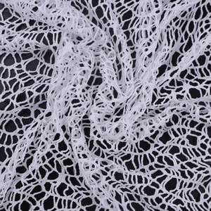 Tessuto Jacquard Bianco Irregolare Traspirante 100% Poliestere a Rete di <span class=keywords><strong>Ragno</strong></span> per Abbigliamento Femminile e Confezioni Floreali - Product Image 3
