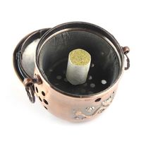 Nouveau style de brûleur à moxa en cuivre Dragon de feu, pot de moxibustion
