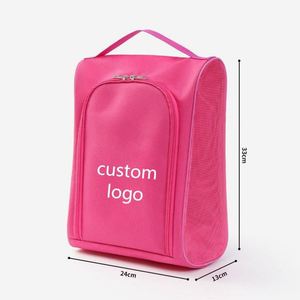 Custom Logo Sports Shoe Cover Portable Gym Shoes Carrier Bag Breathable Mesh <b>Window</b> Travel Golf Shoe Storage Bags - Product Image 1