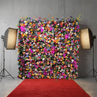 SPR Nouvelle Murale Florale Décorative Enroulable, Grande Murale Florale Géante en Tissu de Soie Artificielle pour Mariage et Fête