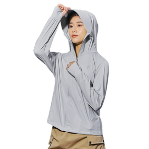 Giacca Solare Unisex Personalizzabile all'Ingrosso, Protezione UV UPF50+, in Nylon, Ultra Sottile, Traspirante, con Cappuccio - Product Image 2