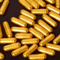 Capsule de gélatine vide jaune doré, vente en gros, taille 0, prête à être expédiée