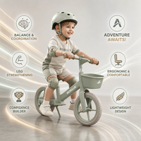 Vélo d'équilibre pour enfants de 12 pouces, fabrication directe d'usine, ODM, cadre léger en composite, frein à main, sécurité, développement de la confiance, vélo d'entraînement