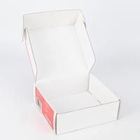 Boîte d'expédition en carton ondulé recyclé, imperméable, avec logo personnalisé imprimé, pour vêtements, chaussures, petites entreprises
