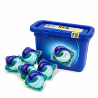Capsules de lessive en gel concentrées écologiques 3D à double couche et trois compartiments, 10 fois plus puissantes, parfum floral naturel pour les vêtements