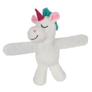 Alta qualità basso MOQ personalizzato carino Kawaii peluche peluche Snap unicorno braccialetto braccialetto giocattolo per i regali dei bambini - Product Image 1