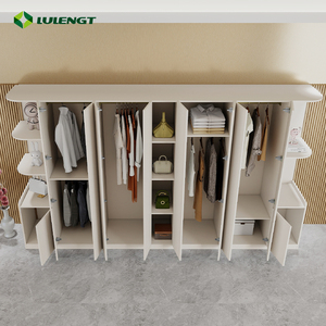 Hellbeiger Modularer Doppeltür-Kleiderschrank 600mm Tiefe 2000-2200mm Höhe 600-900mm Breite Schlafzimmer-Aufbewahrungsschrank - Product Image 2