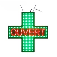 Jhering Indoor 48X48cm Acrílico Brillante Led Farmacia Sign Pharmacy Cross Display para el país español