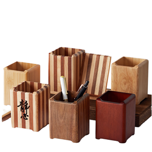Tùy Chỉnh Thực Tế Bằng Gỗ Văn Phòng Văn Phòng Phẩm Hộp Với Đơn Giản Vuông Thiết Kế Bút Đứng Và Lưu Trữ Cho Bút Chì Và Các Mặt Hàng Khác - Product Image 2