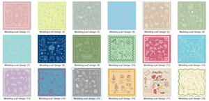 Bandana carré personnalisé imprimé numériquement pour hommes, femmes et filles, pour mariages et promotions - Product Image 2