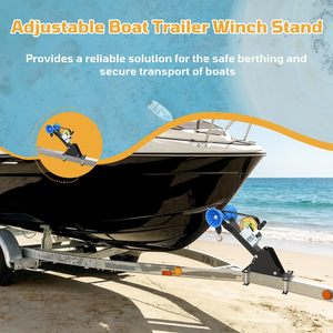 Support de treuil réglable pour <span class=keywords><strong>remorque</strong></span> de bateau avec rouleau réglable en hauteur de 5,5 po à 20,4 po, compatible avec une barre de remorquage de 2,3 po à 3,7 po - Product Image 2