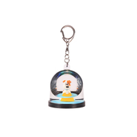 Porte-clés globe à neige liquide, figurine de phoque de dessin animé, en acrylique transparent avec étoiles flottantes et paillettes, pour décoration de téléphone et sac, personnalisable