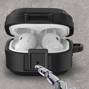 Fundas protectoras para auriculares con armadura de patrón de fibra de carbono con gancho para <span class=keywords><strong>Samsung</strong></span> <span class=keywords><strong>Galaxy</strong></span> <span class=keywords><strong>Buds</strong></span> <span class=keywords><strong>2</strong></span> <span class=keywords><strong>Pro</strong></span> - Product Image 3