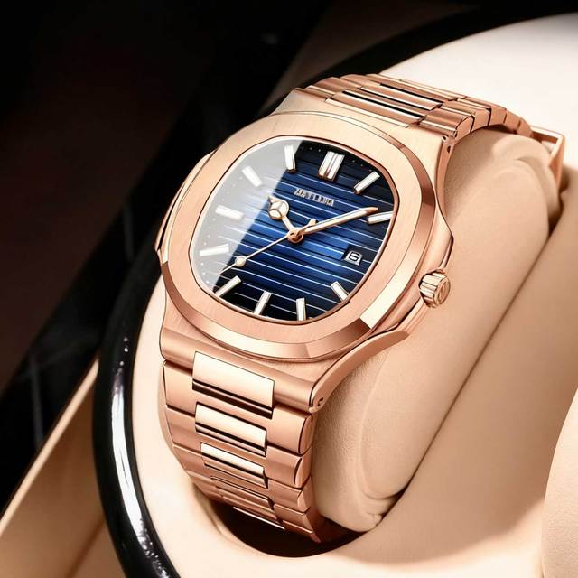 Luxury Fashion Quartz Watch for Men Business Stainless Steel Waterproof Luminous Date Square Men's Watch
