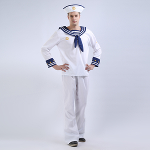 Nouvel arrivage de costume de <span class=keywords><strong>marin</strong></span> <span class=keywords><strong>blanc</strong></span> pour <span class=keywords><strong>homme</strong></span> Cosplay d'Halloween simple pour adultes inspiré de la télévision et du cinéma - Product Image 4
