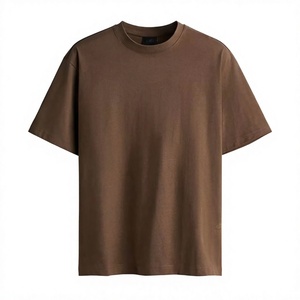 High Quality Summer Knit 100% Cotton Men Casual T Shirt Breathable Soft Heavyweight Blank Round Neck Custom <b>Logo</b> Wholesale - Product Image 4