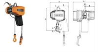 0.25t 0.5t 1t 2t levage de poids EQ Type palan à chaîne électrique à vendre