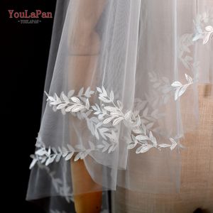 YouLaPan V311 forêt Style dentelle florale <span class=keywords><strong>mariée</strong></span> <span class=keywords><strong>Cape</strong></span> <span class=keywords><strong>voile</strong></span> plusieurs styles de port maille bout des doigts longueur guirlande <span class=keywords><strong>voile</strong></span> - Product Image 4