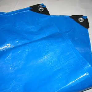 Lona impermeable de 5x7 pies, cubierta azul, lámina de suelo de pe
