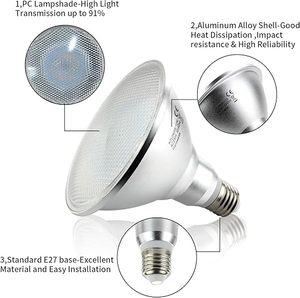 Cao <span class=keywords><strong>lumens</strong></span> nhôm không thấm nước E27 Par 38 Bóng Đèn <span class=keywords><strong>LED</strong></span> Đèn tại chỗ 15 Wát IP65 <span class=keywords><strong>PAR38</strong></span> <span class=keywords><strong>LED</strong></span> Đèn - Product Image 3