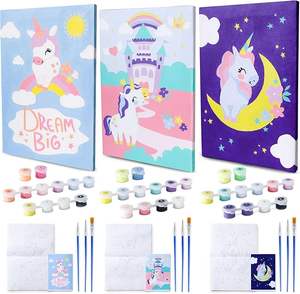 Ecologico personalizzato unicorno pittura animale da <span class=keywords><strong>numeri</strong></span> Kit per adulti, fai da te pittura ad olio <span class=keywords><strong>su</strong></span> <span class=keywords><strong>tela</strong></span> decorazione per la parete di casa arte - Product Image 1