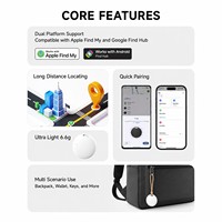 Localizador Inteligente Antipérdida con Red Global, Rastreador GPS Inalámbrico, Etiqueta Inteligente con Alarma Integrada para Android e iOS