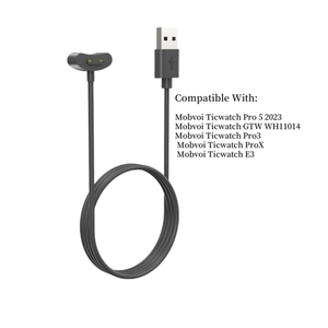 Câble USB de charge rapide pour montre de sport GPS <span class=keywords><strong>Ticwatch</strong></span> Pro/Prox/E3/Pro3/Pro3 LTE/Pro 3 Ultra - Conducteur en cuivre pur blindé tressé - Product Image 1