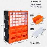 Boîte à pièces multiples composants électroniques boîte de rangement en plastique transparent petites vis outils matériels grille de classification