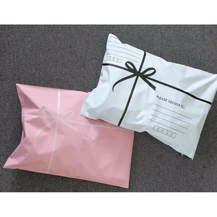 100% Biodegradable de almidón de maíz de plástico postal bolsa de plástico impreso personalizado entrega de mensajería de correo bolsa de embalaje para la ropa
