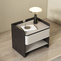 2025 nouvelle Table de chevet créative boîte de rangement luxe maison chambre accessible haut de gamme tout en bois massif Table basse intelligente