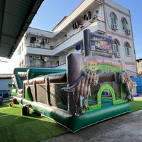 Parcours d'obstacles gonflable interactif pour le travail d'équipe, jeu de construction d'équipe, amusement pour enfants et adultes