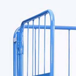 Fournisseur d'OEM/ODM de chariot logistique de stockage d'entrepôt de cage de petit pain de nidification galvanisé par acier résistant - Product Image 2