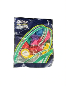 Globos de Fiesta Super Globo de 10 Pulgadas, Colores Surtidos, Redondos, de Látex, para Decoración de Cumpleaños Infantiles - Product Image 1