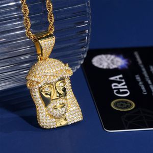 Ciondolo da <span class=keywords><strong>uomo</strong></span> in <span class=keywords><strong>argento</strong></span> sterling 925 con diamanti Moissanite Iced Out a forma di Gesù per catena Tennis, stile Hip Hop, gioielleria raffinata - Product Image 5