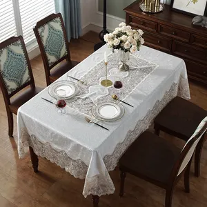 The Tablecloth Factory Outlet Flannel Fabric Embroidery Lace Tablecloth