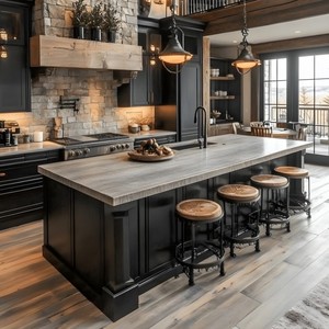 Îlot de cuisine italien en acier inoxydable de qualité <span class=keywords><strong>alimentaire</strong></span> Lumina |   Comptoir de bar extensible avec robinet tête de dragon |   Écologique - Product Image 4